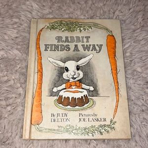 Vintage 70s Rabbit Finds A Way Picture Story Book